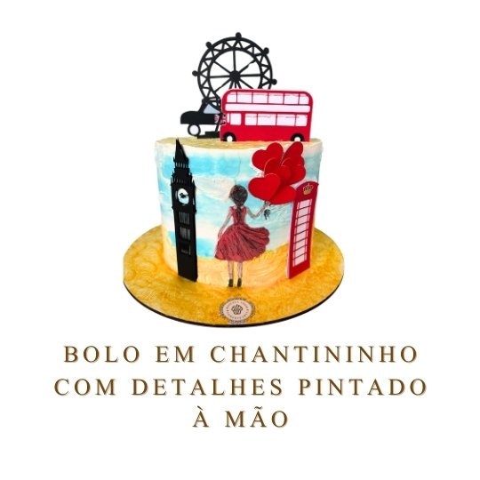 Chantininho com detalhes pintado à mão